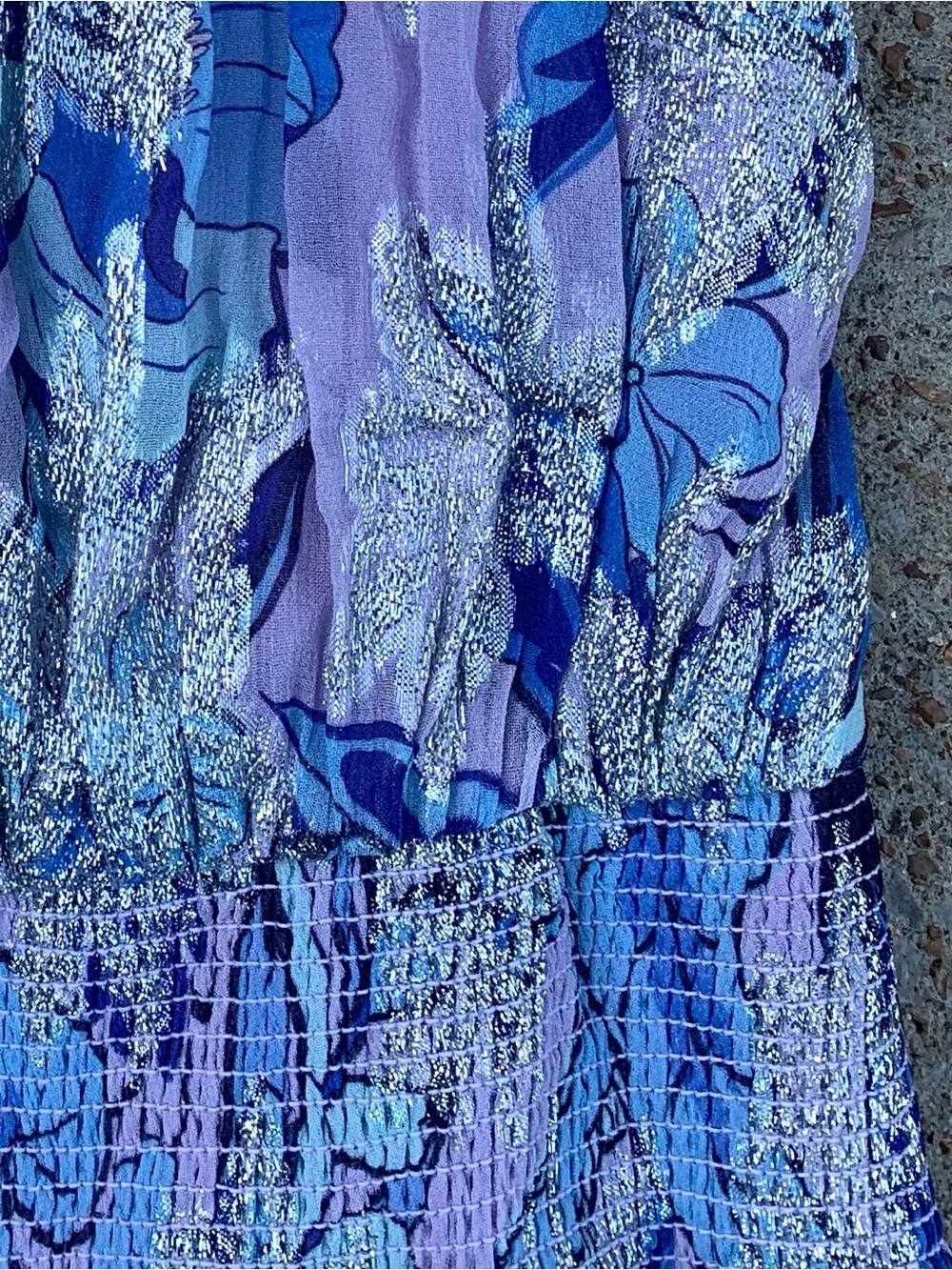 Boston Proper Lavender Floral One-Shoulder Midi Dress Size XS - Picture 6 of 7